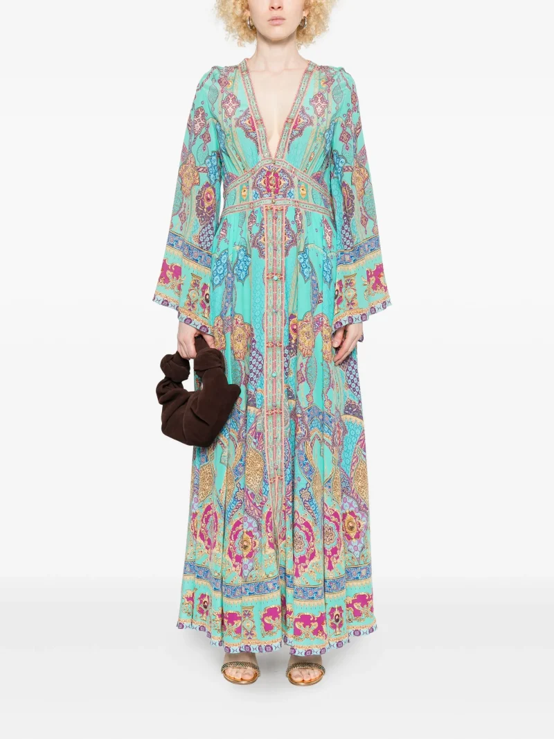 Alternative view of Rochie maxi Camilla The Concubine’s Corridor albastru