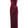 Rochie maxi Self-Portrait Bandeau visiniu