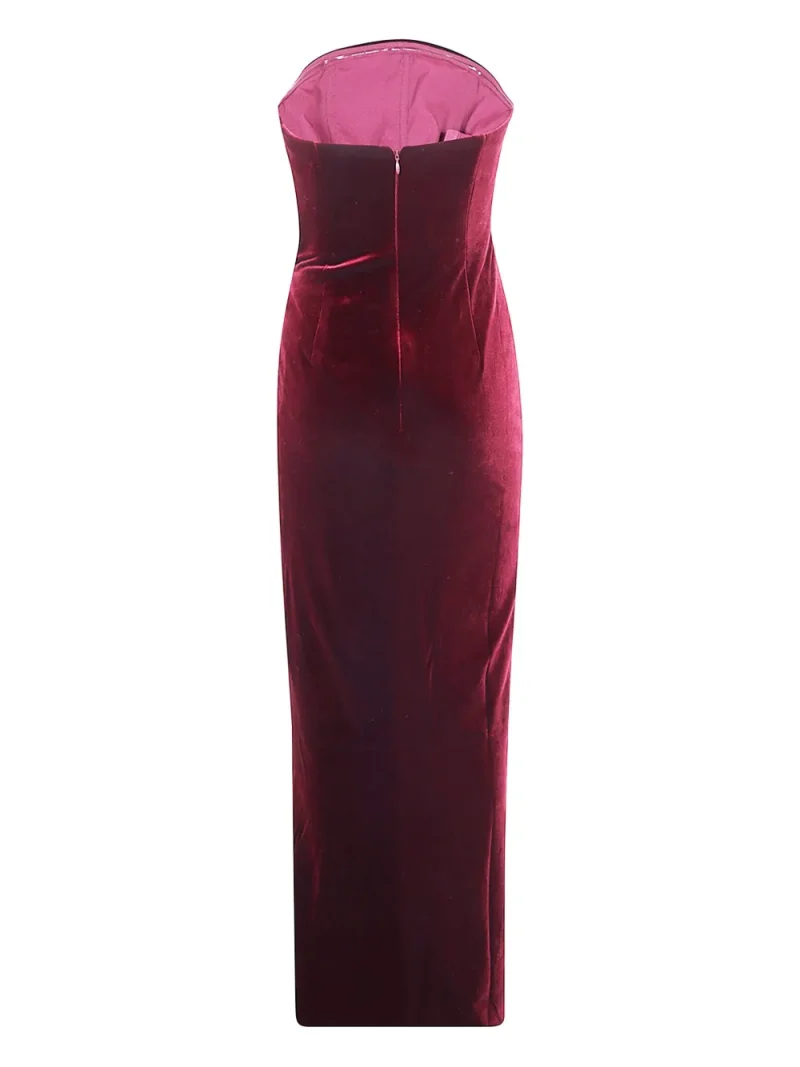 Alternative view of Rochie maxi Self-Portrait Bandeau visiniu
