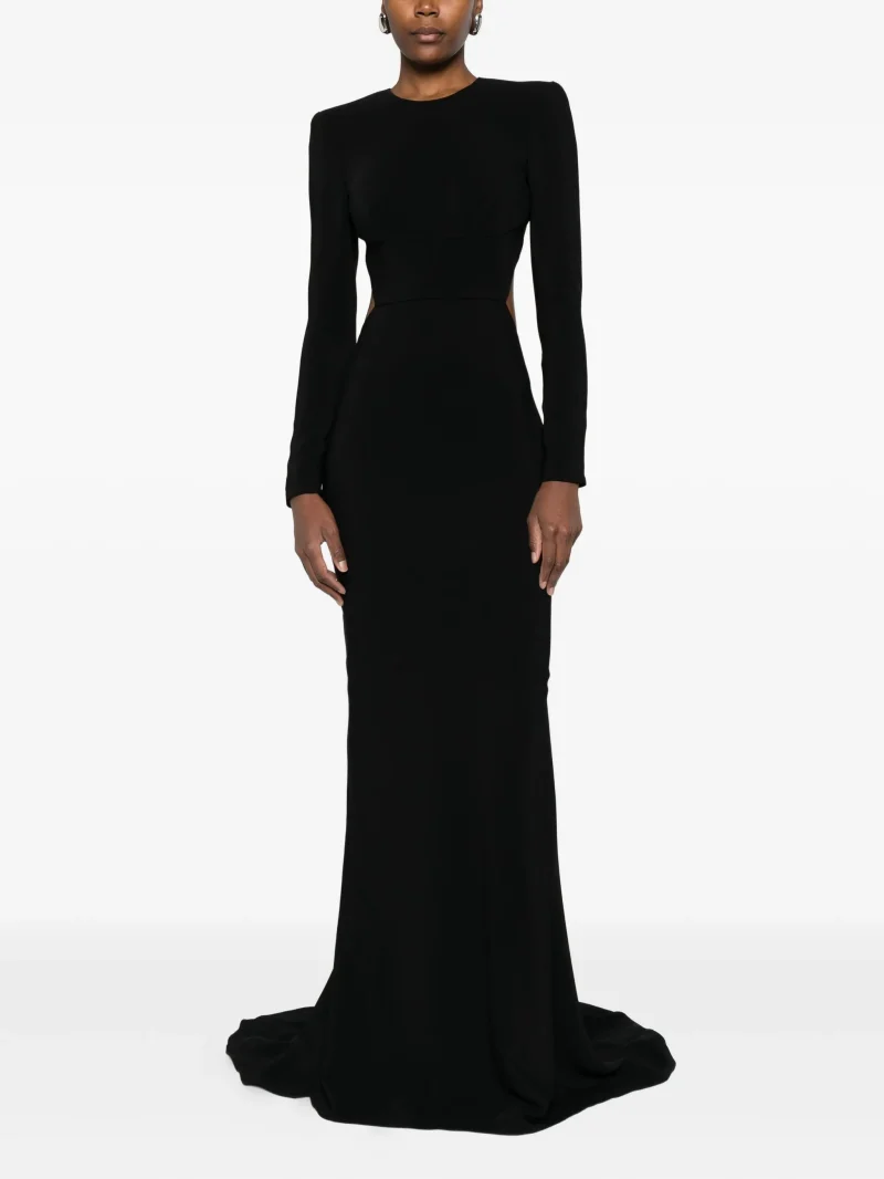 Alternative view of Rochie maxi Stella McCartney long sleeve negru