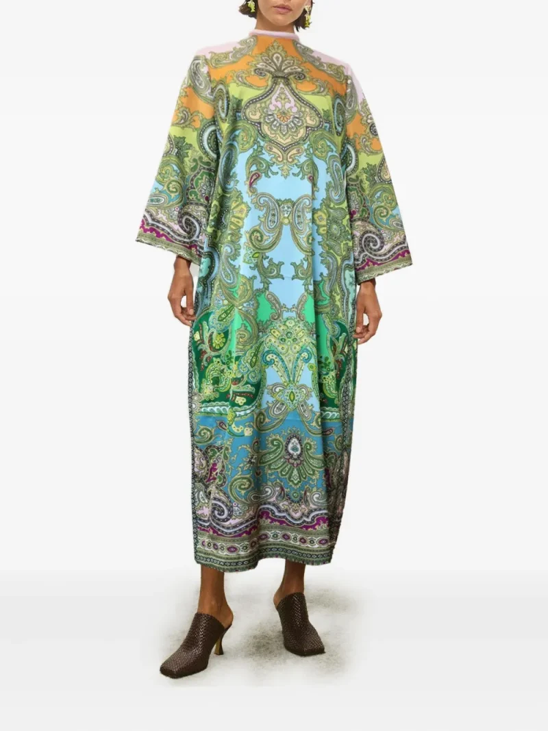 Alternative view of Rochie midi Alemais Clemenza Paisley-Print High-Neck multicolor