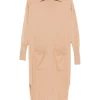Rochie midi Lorena Antoniazzi Fine-Knit maro