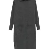 Rochie midi Lorena Antoniazzi Pocket Knitted gri