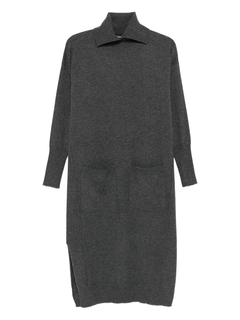 Rochie midi Lorena Antoniazzi Pocket Knitted gri
