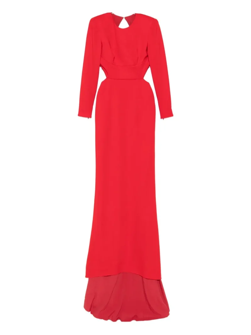 Rochie Stella McCartney Long Sleeve Maxi rosu