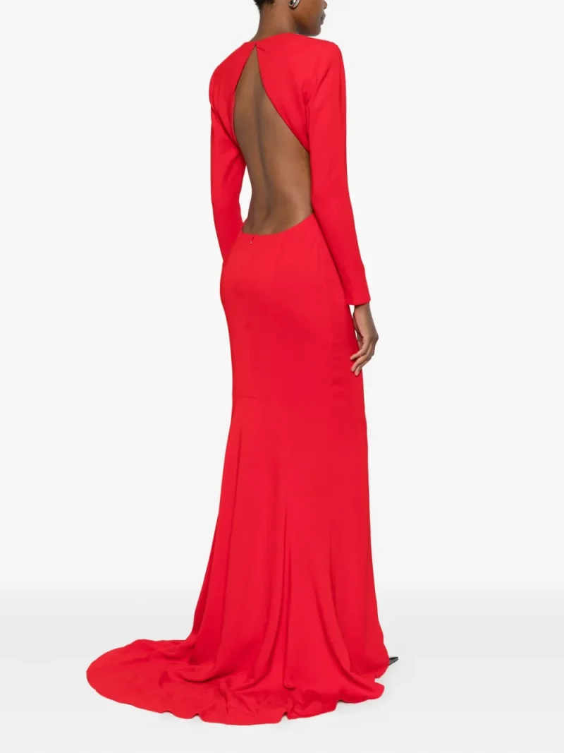 Alternative view of Rochie Stella McCartney Long Sleeve Maxi rosu