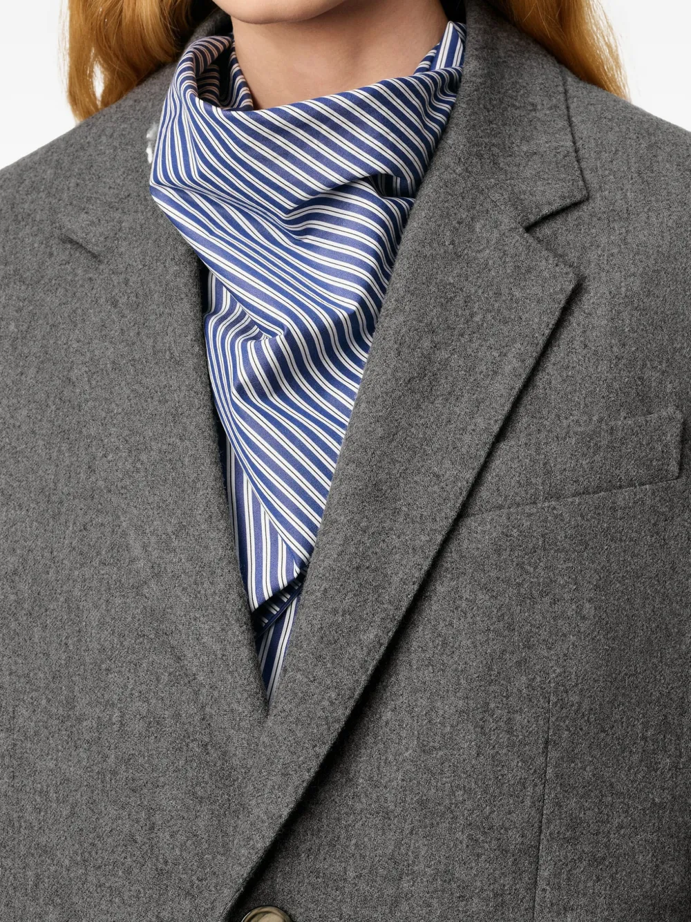 Sacou Ami Paris Single-Breasted Wool gri - imagine 6