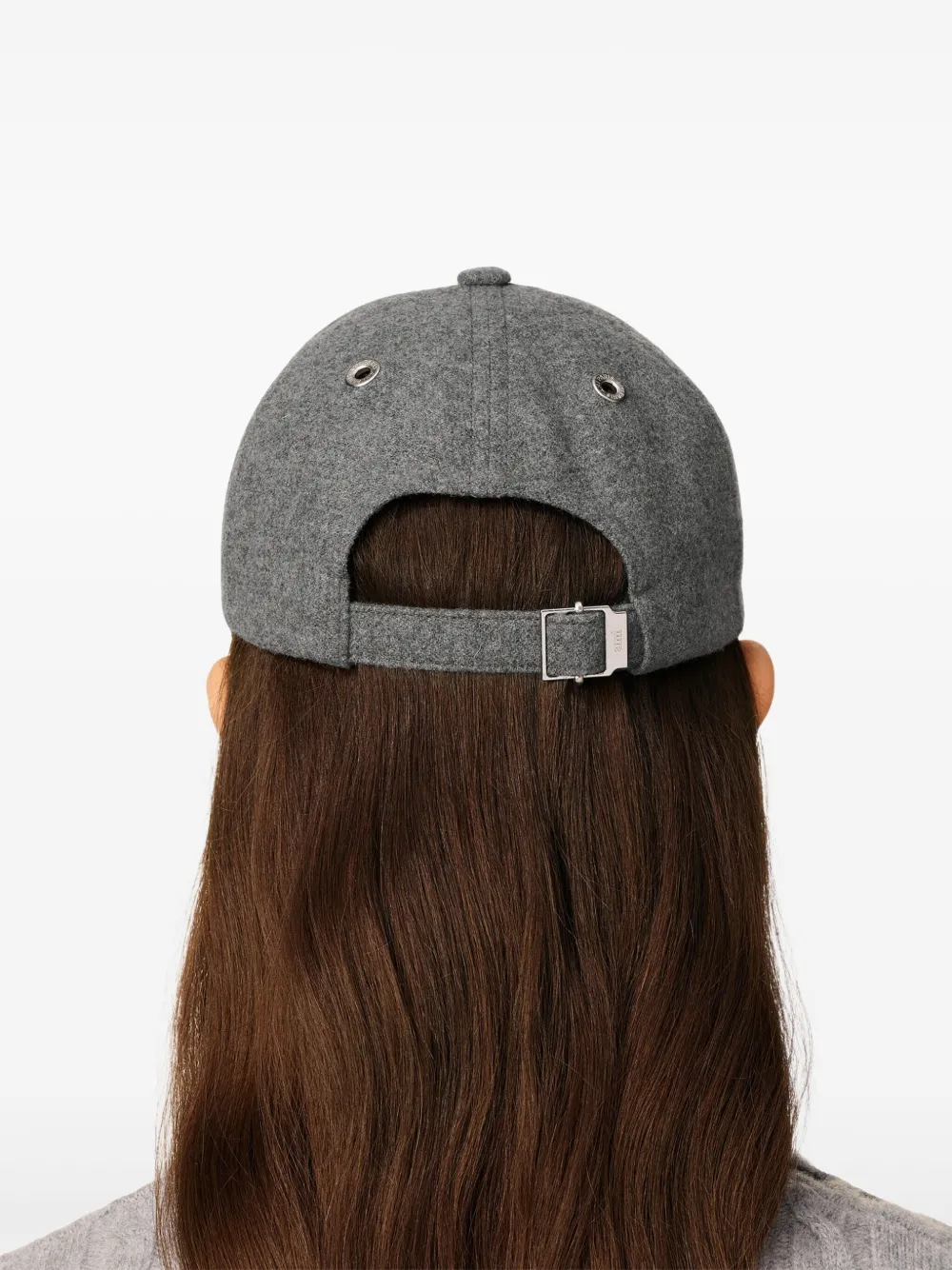 Sapca Ami Paris Ami de Coeur Cotton Embossed gri - imagine 3