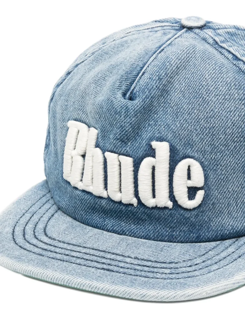 Alternative view of Sapca RHUDE Logo-Embroidered Denim albastru