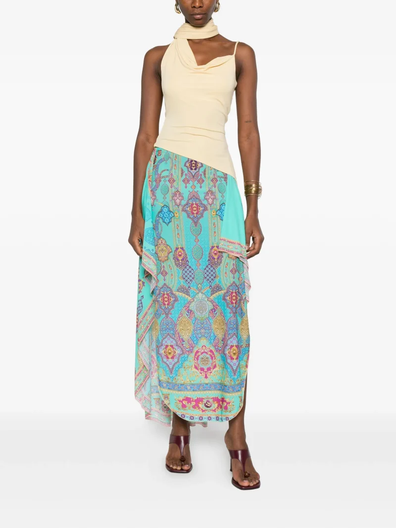 Alternative view of Sarong de plaja Camilla paisley-print albastru