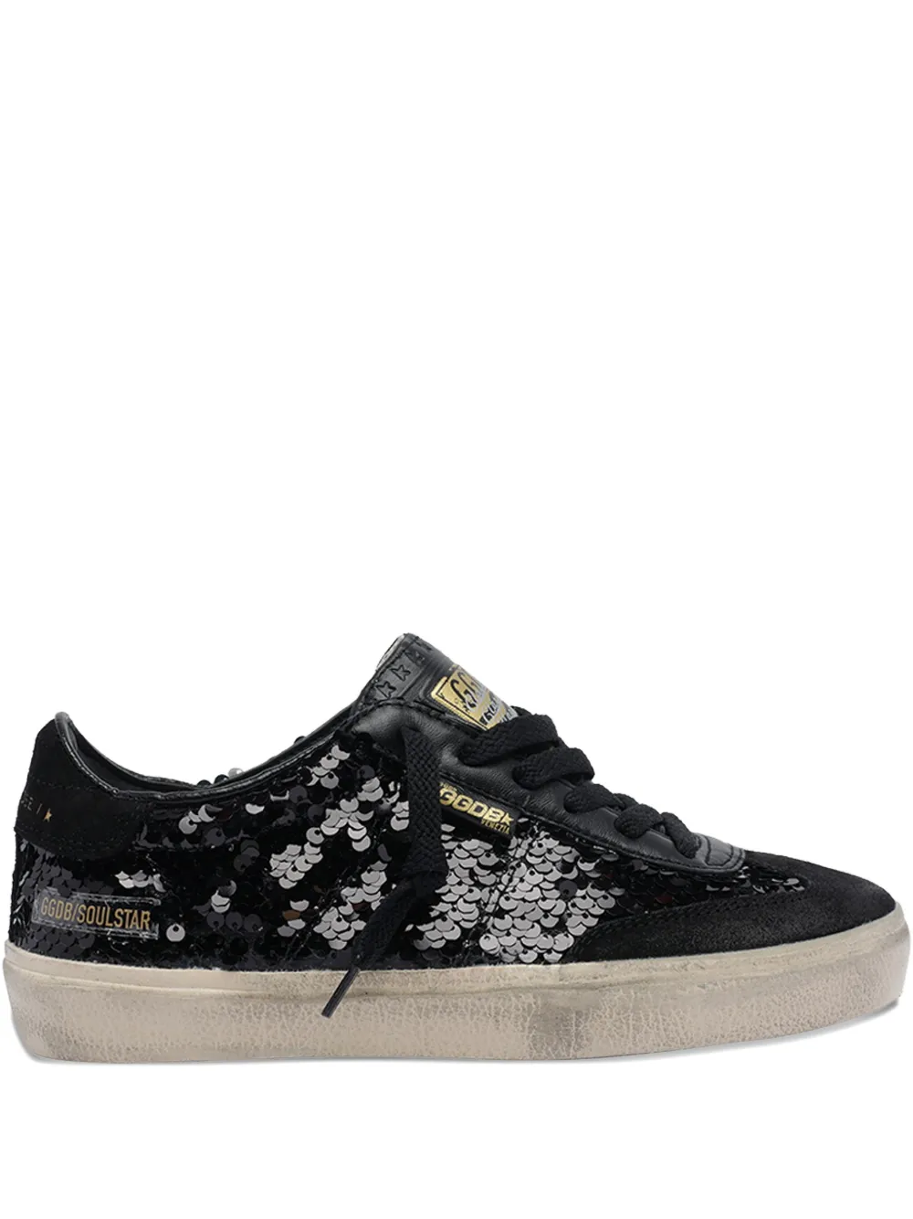 Sneakers Golden Goose Sequin-Embellished Round-Toe negru