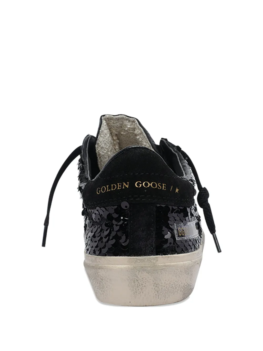 Sneakers Golden Goose Sequin-Embellished Round-Toe negru - imagine 3