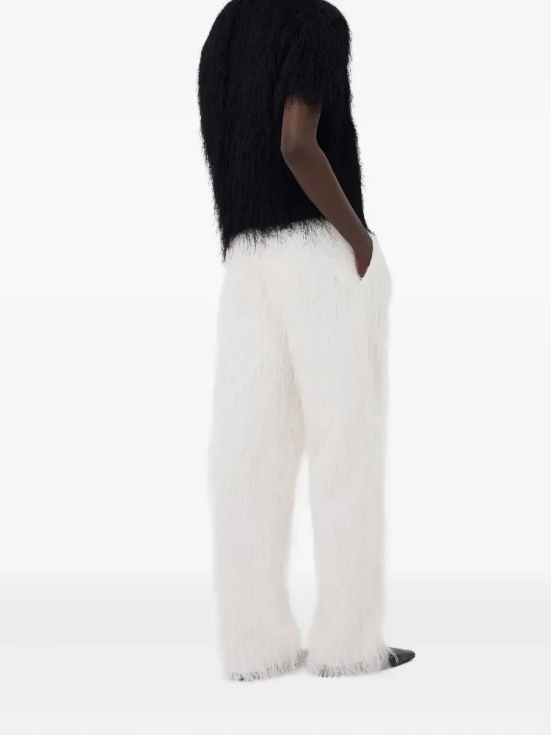 Alternative view of Top LouLou de Saison Zaro Fringed Short-Sleeve negru