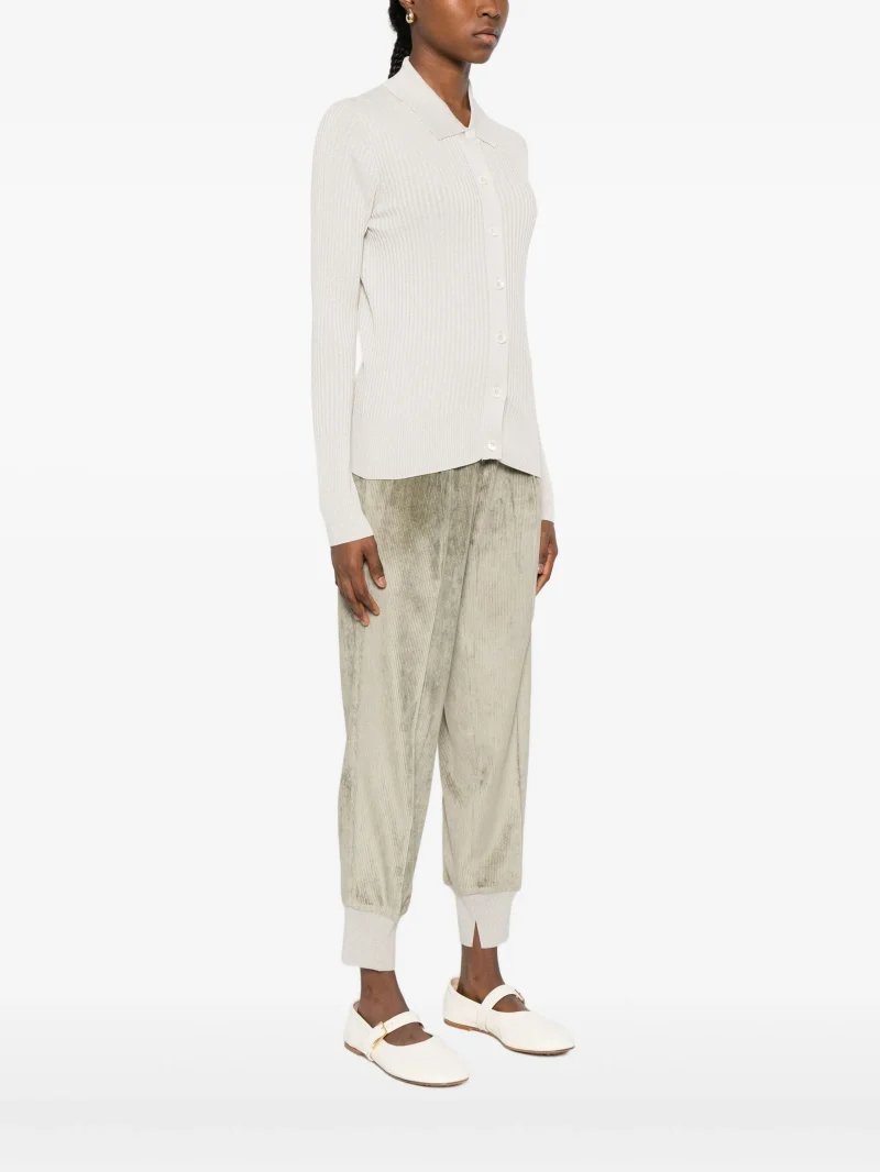 Alternative view of Top Peserico ribbed buttoned bej