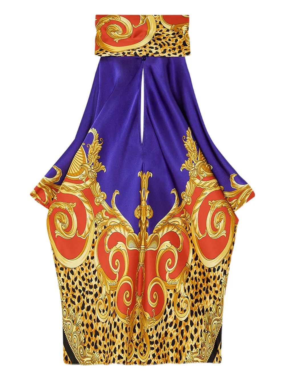 Top Versace Baroque-Print Halterneck multicolor