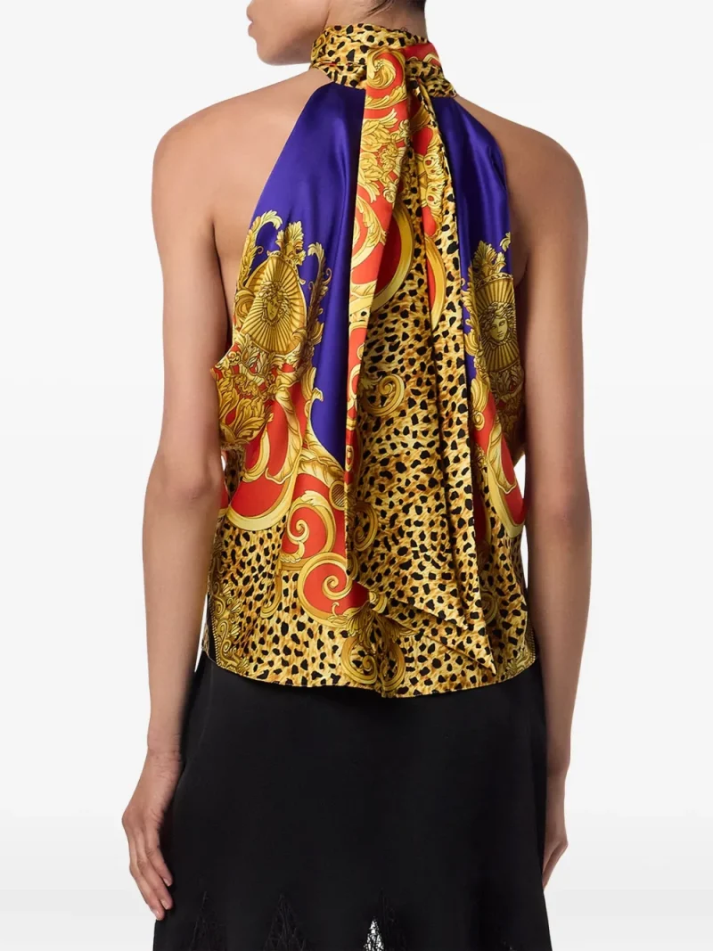 Alternative view of Top Versace Baroque-Print Halterneck multicolor