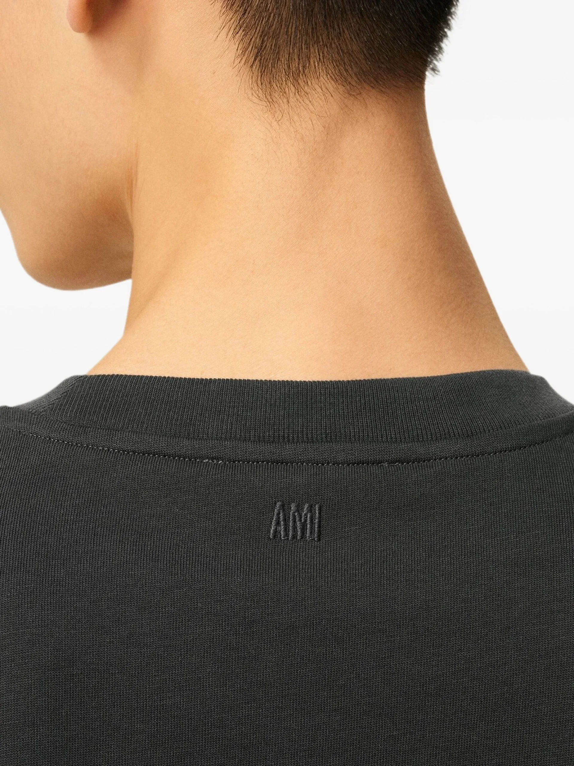 Tricou AMI Paris "Ami de Coeur" gri - imagine 5