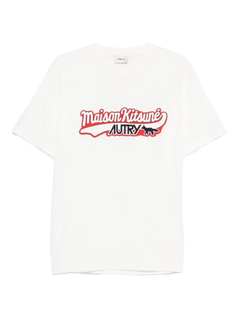 Tricou AUTRY X Mison Kitsune Graphic-Print alb