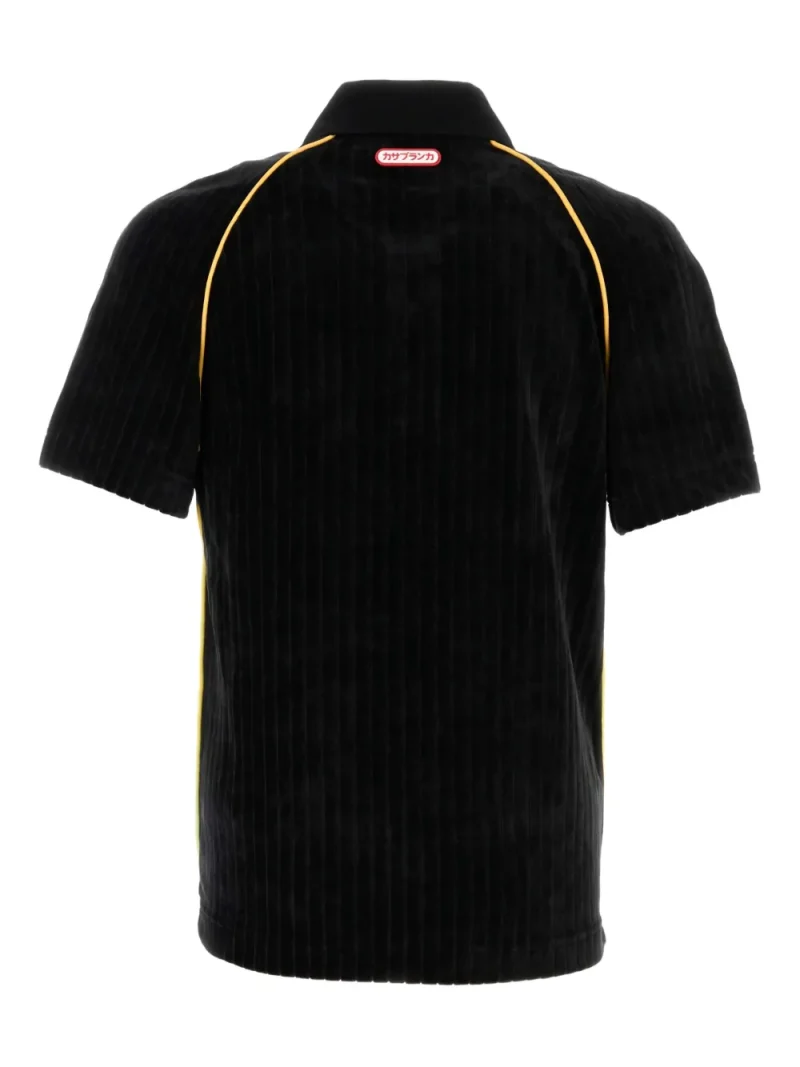 Alternative view of Tricou Casablanca Corduroy Piping Polo negru
