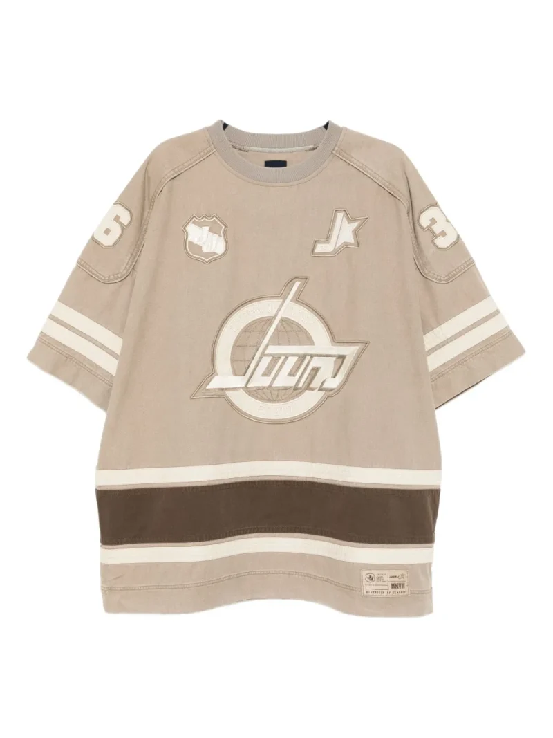 Tricou Juun.J Logo-Embroidered bej