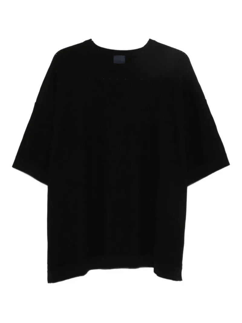 Alternative view of Tricou Juun.J Ribbed negru