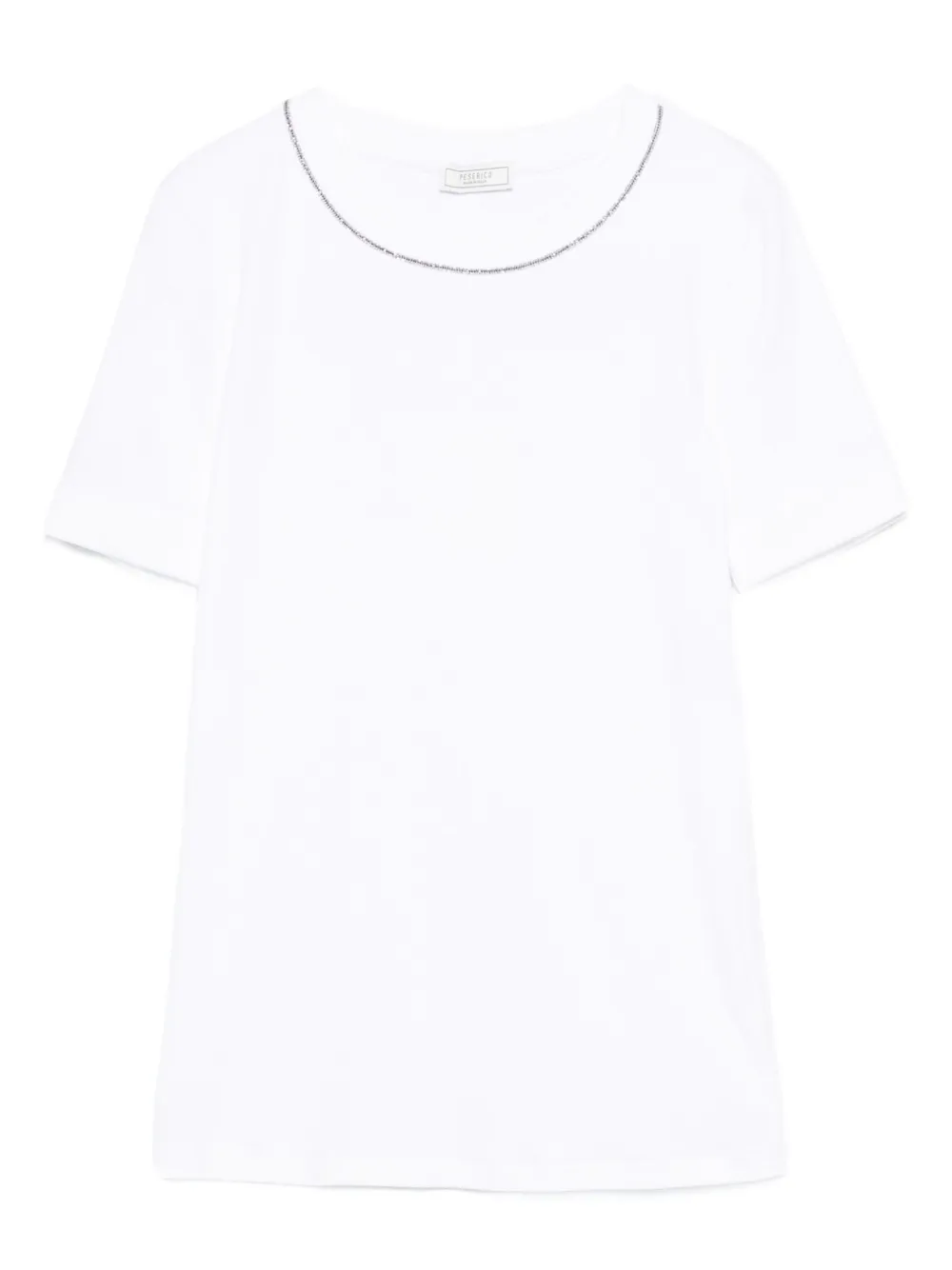 Tricou Peserico Chain Link-Trim alb