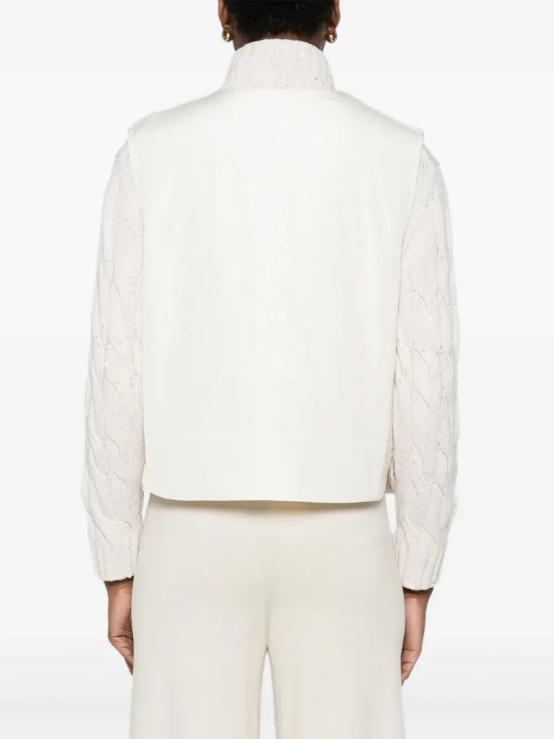 Alternative view of Vesta Gran Sasso Cable-Knit Zip-Up bej