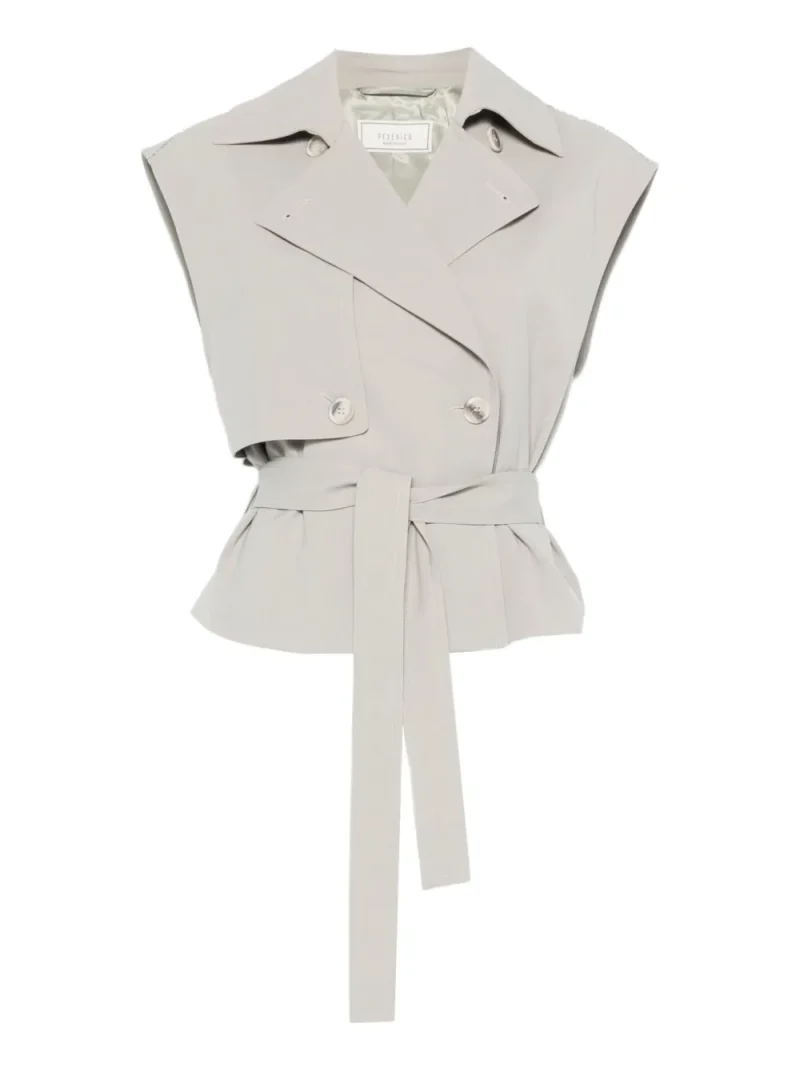 Vesta Peserico Sleeveless Double-Breasted gri