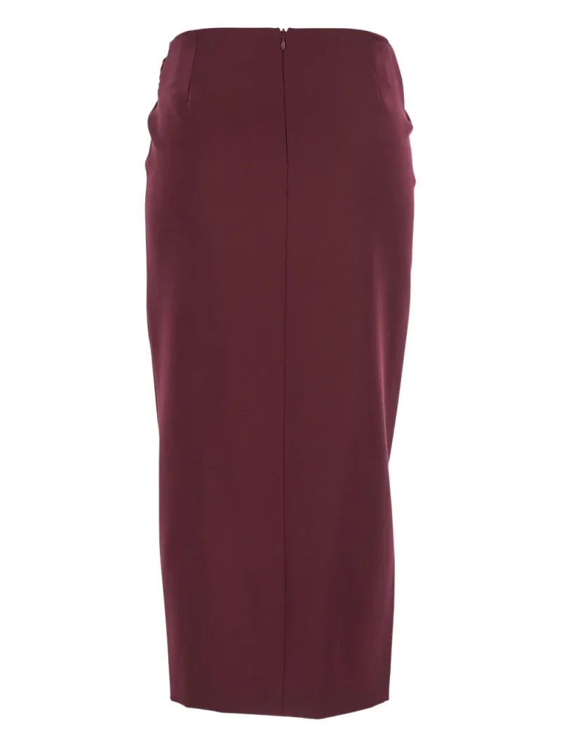 Alternative view of Fusta midi The Attico Draped-Front visiniu