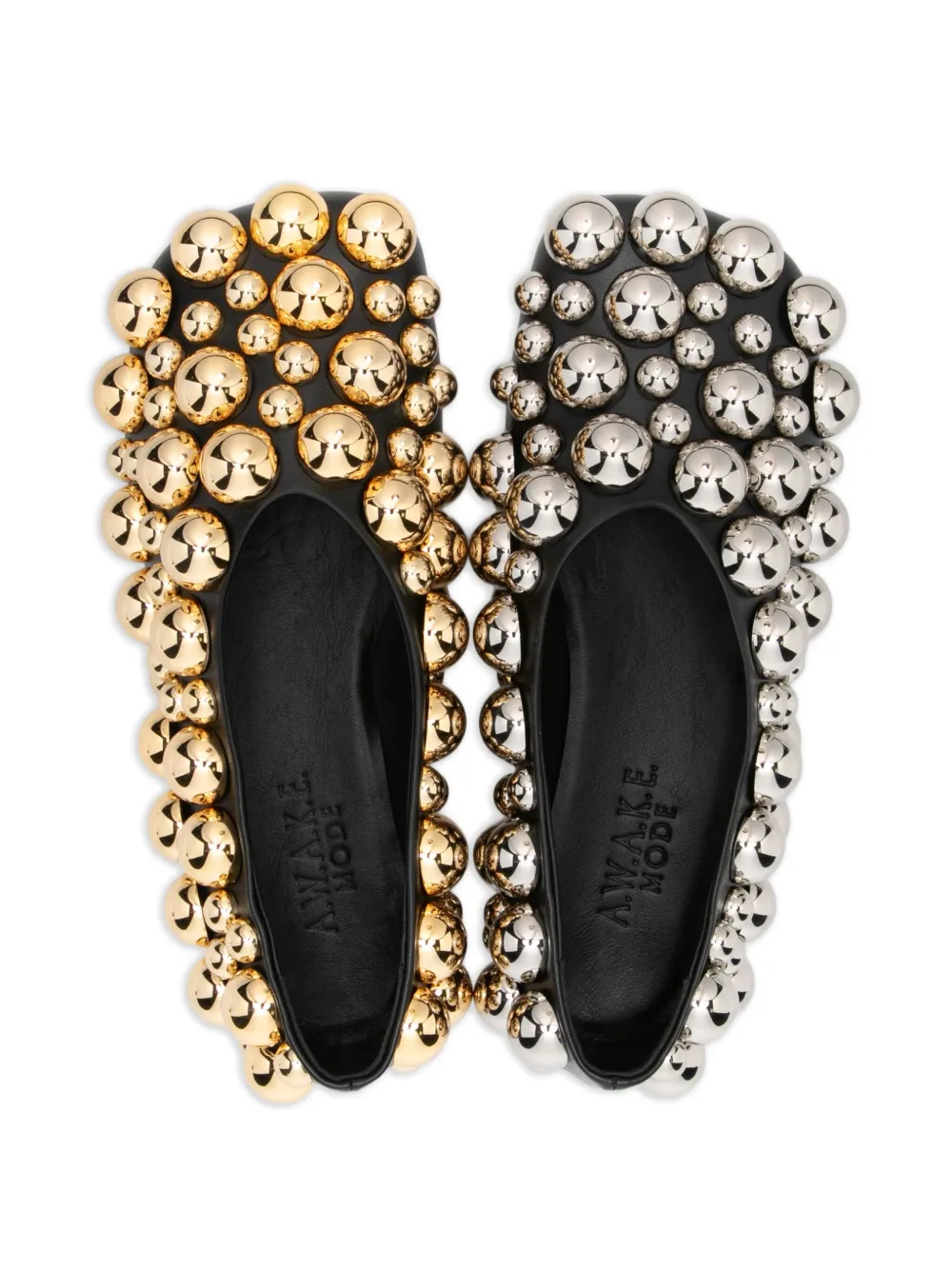 Balerini A.W.A.K.E. Mode Dora Square-Toe Ballerina negru - imagine 4