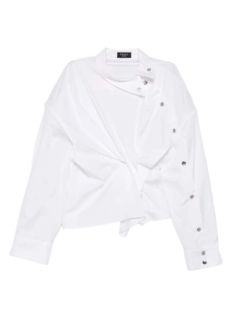 Camasa A.W.A.K.E. Mode twist-detail alb