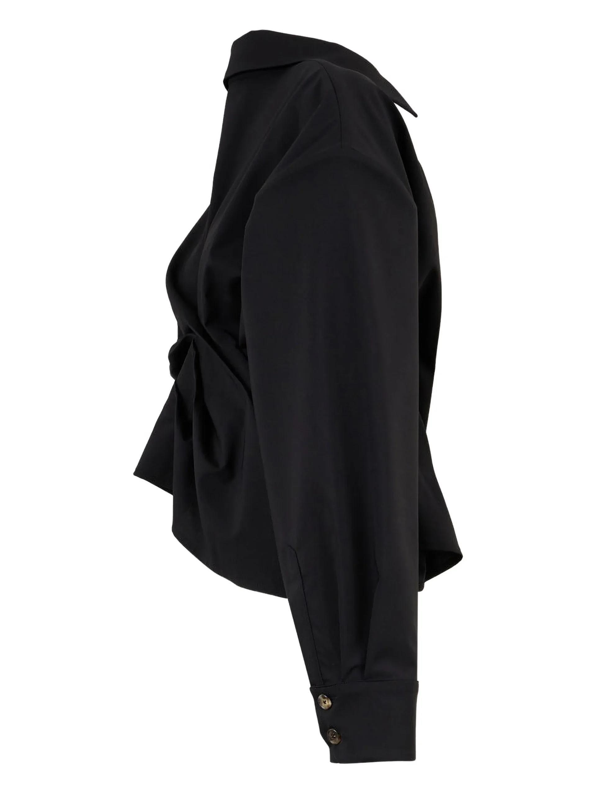 Camasa A.W.A.K.E. Mode twisted-detail negru - imagine 2