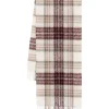 Esarfa Eleventy plaid fringed multicolor