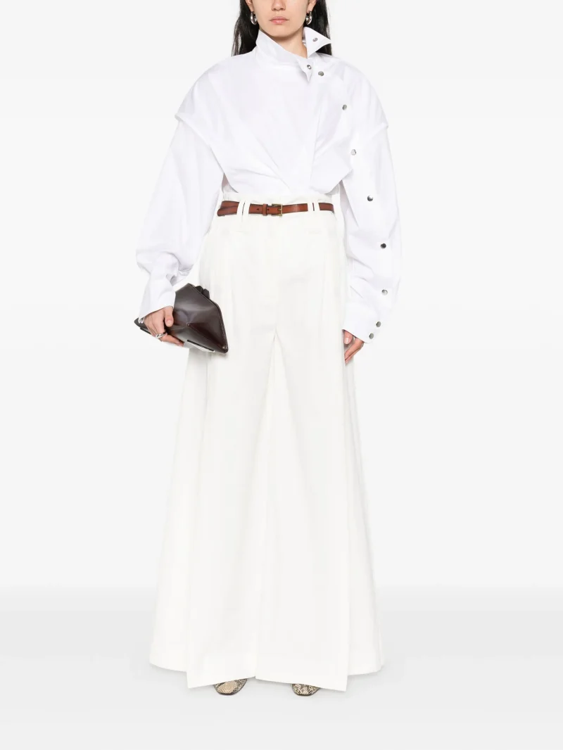 Alternative view of Pantaloni A.W.A.K.E Mode wide-leg alb