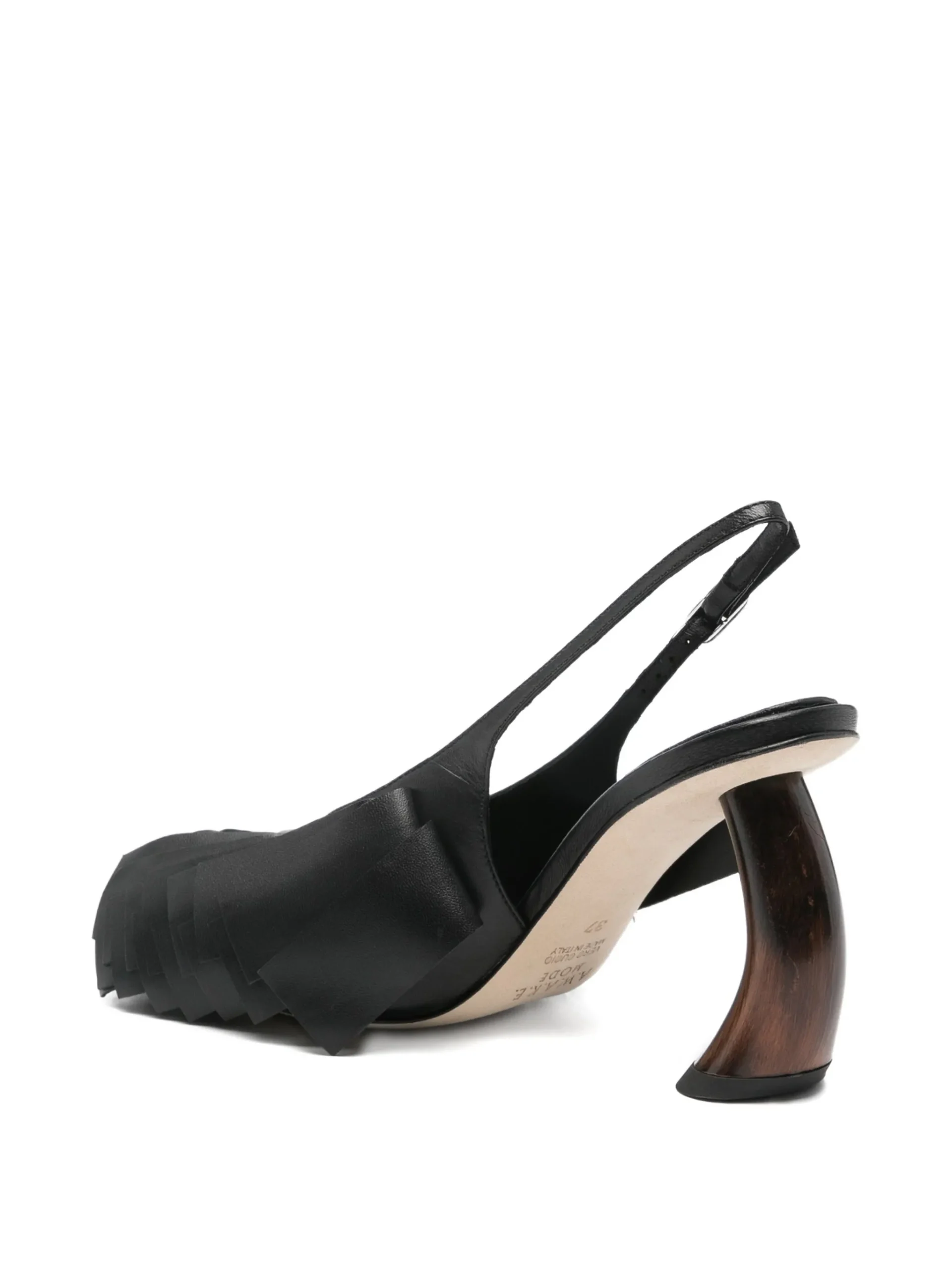 Pantofi A.W.A.K.E. Mode 80mm draped slingback negru - imagine 3