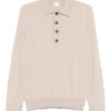 Pulover Eleventy long-sleeved polo bej
