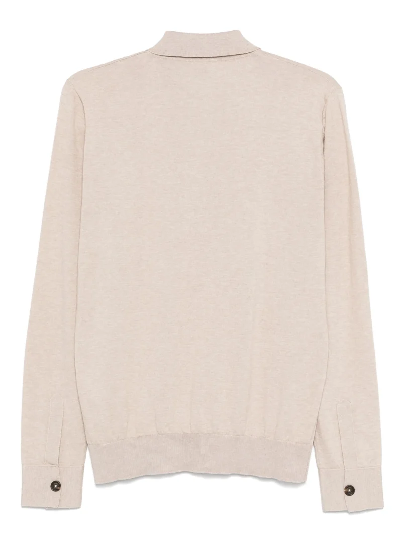 Alternative view of Pulover Eleventy long-sleeved polo bej
