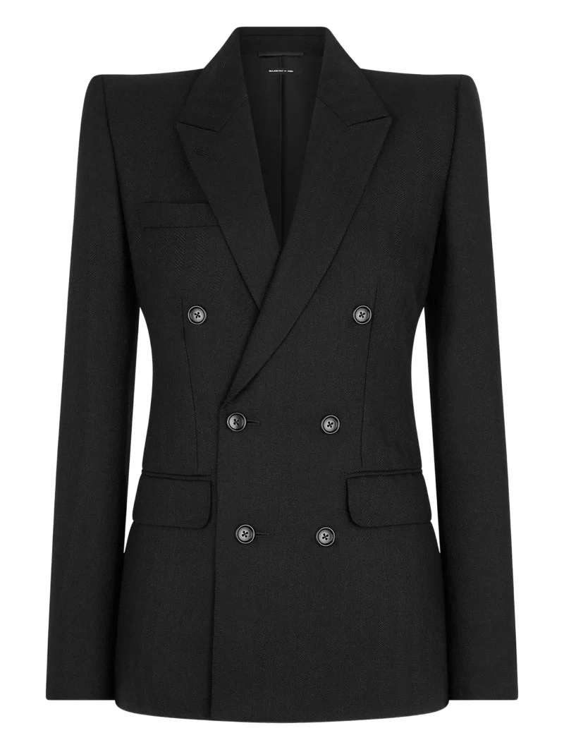 Sacou TOM FORD double-breasted wool negru