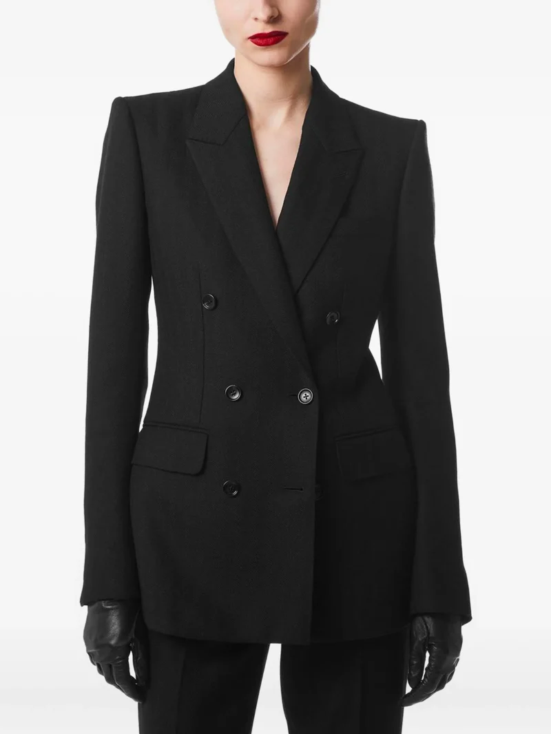 Alternative view of Sacou TOM FORD double-breasted wool negru