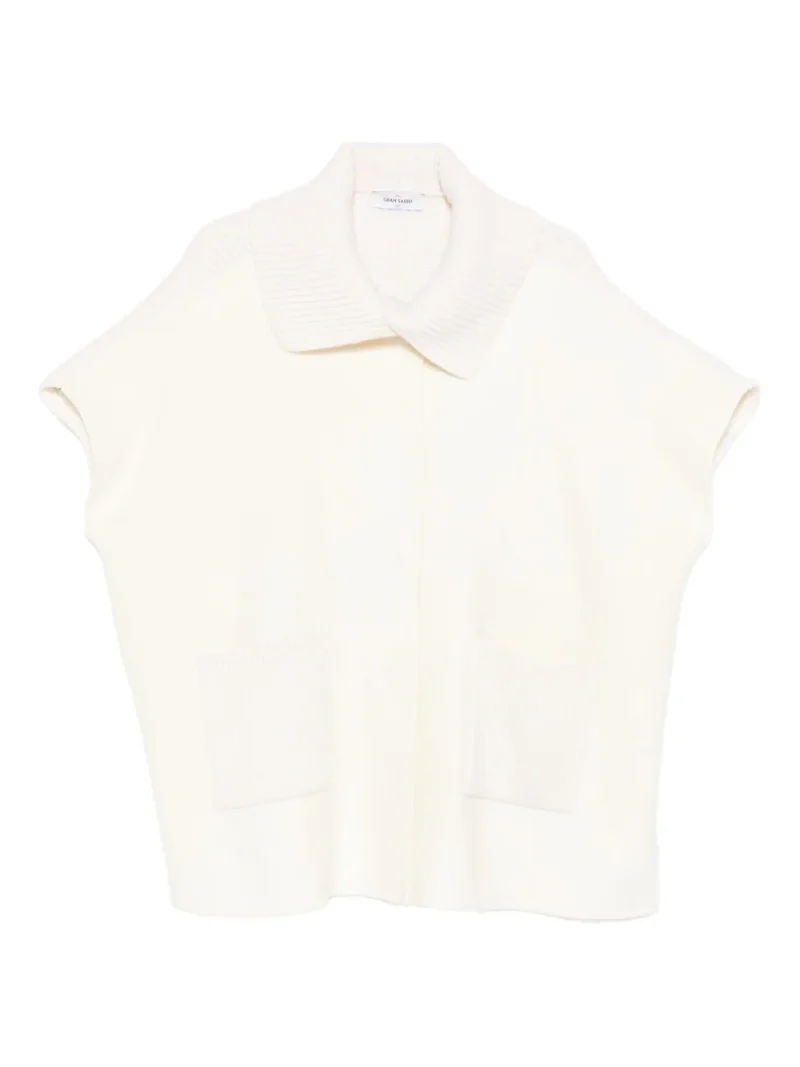 Capa Gran Sasso Ribbed Collar ecru