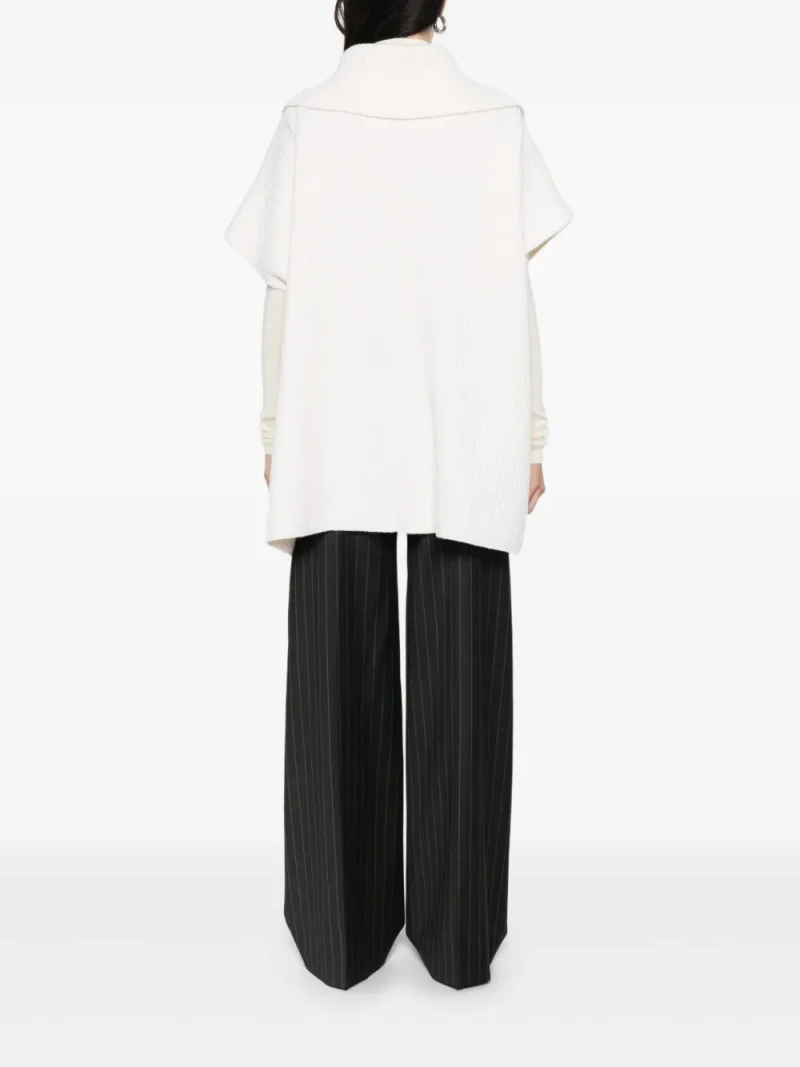 Alternative view of Capa Gran Sasso Ribbed Collar ecru