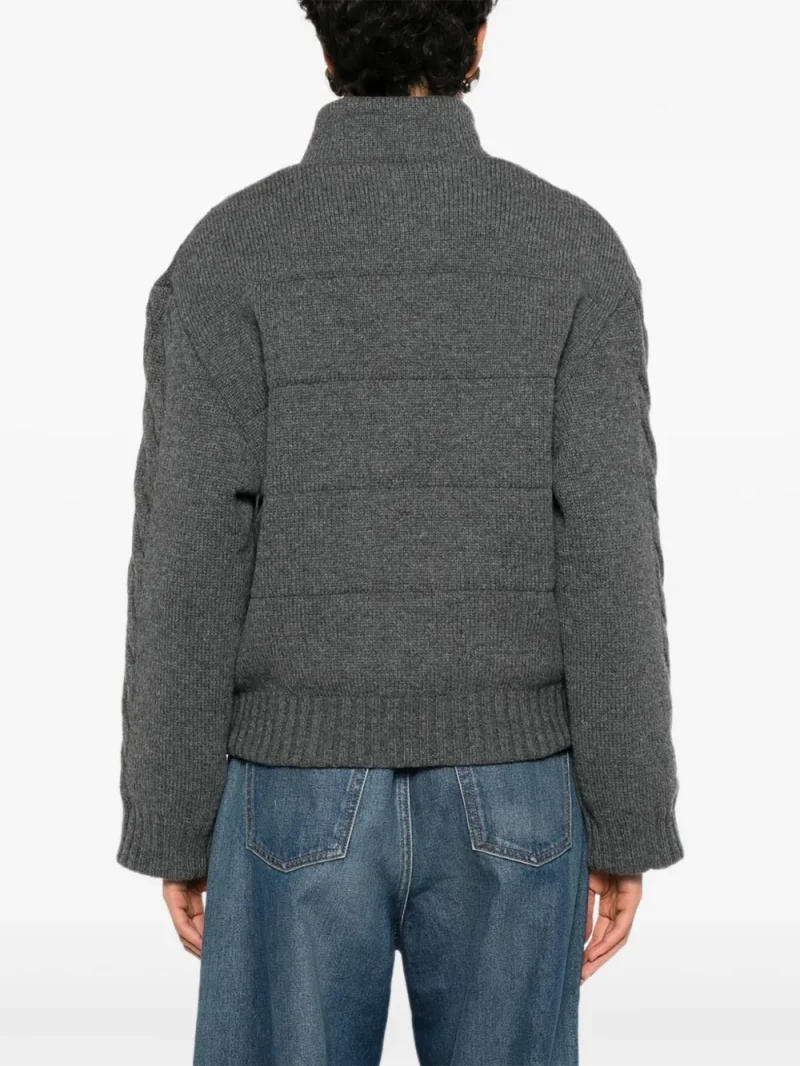 Alternative view of Cardigan Gran Sasso Cable-Knit Zip gri