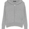 Cardigan Gran Sasso hooded cable-knit gri