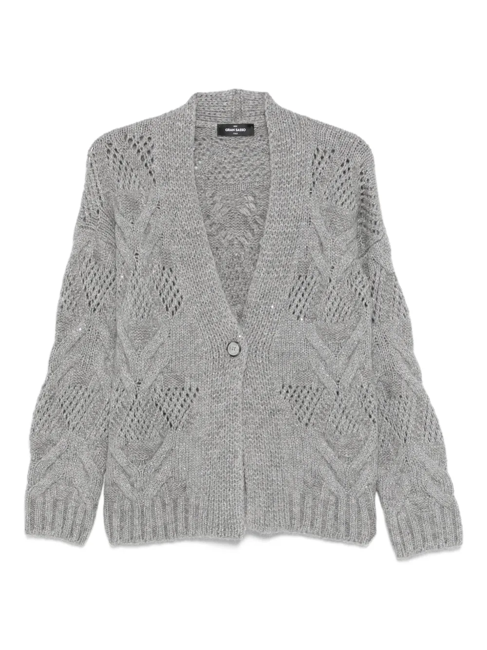 Cardigan Gran Sasso Openwork Button-up gri