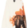 Cardigan Y-3 Grphic-Print ecru