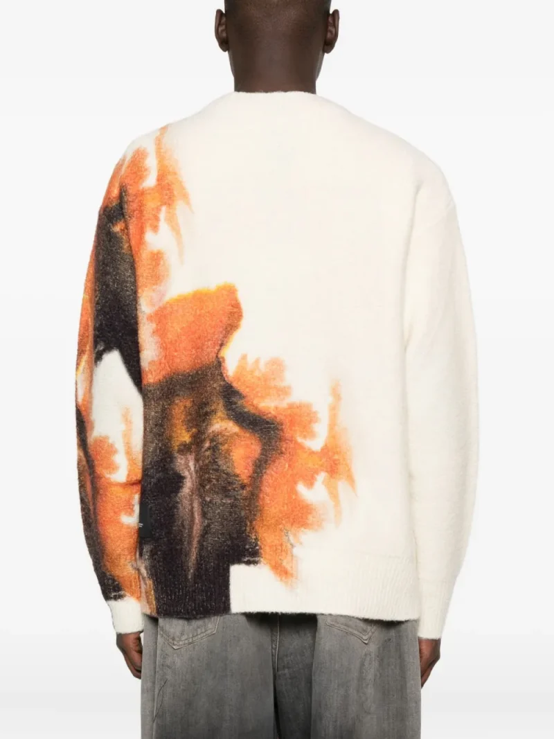 Alternative view of Cardigan Y-3 Grphic-Print ecru
