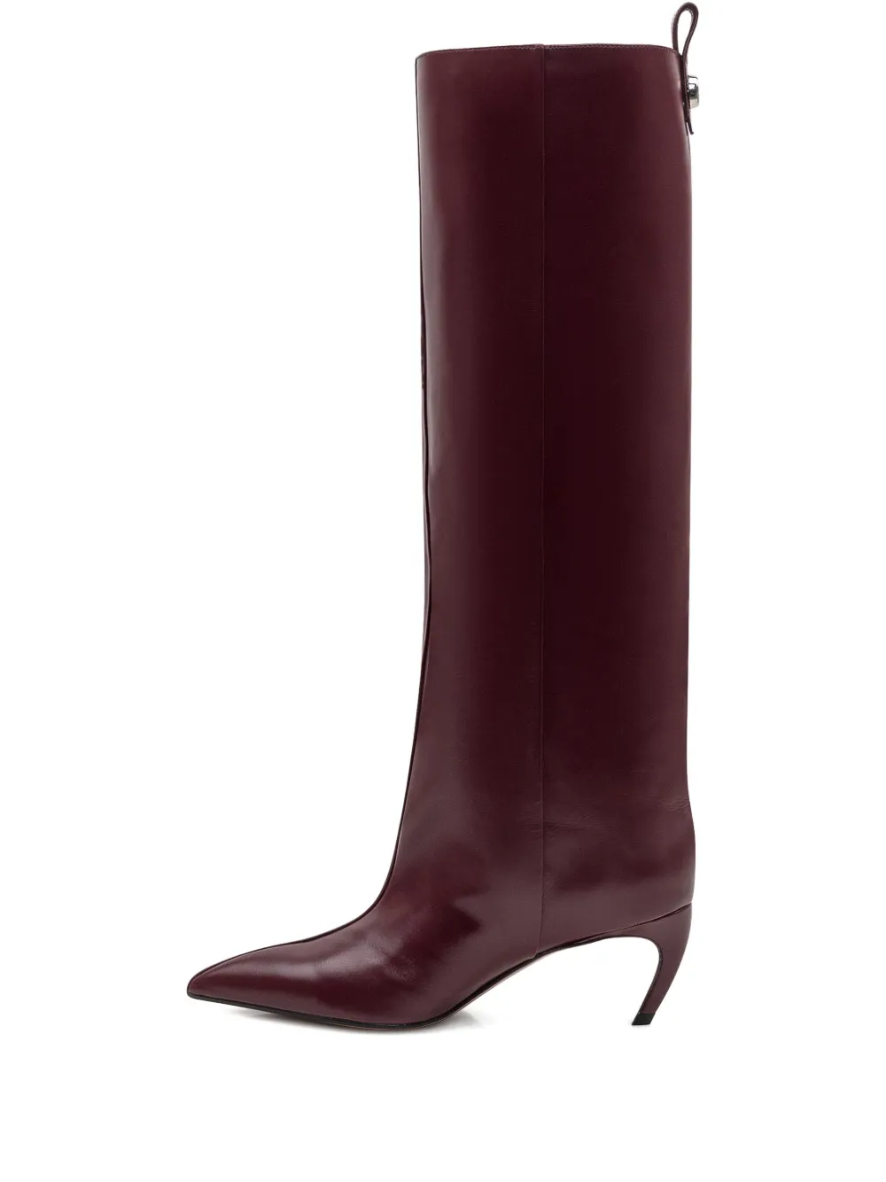 Cizme The Attico 65mm Lea Pointed-Toe Leather visiniu - imagine 2