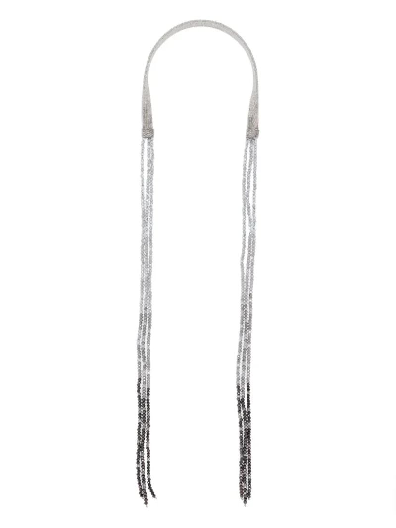 Colier Peserico Beaded-Strands gri