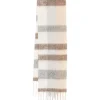Fular Peserico Checked Fringed bej