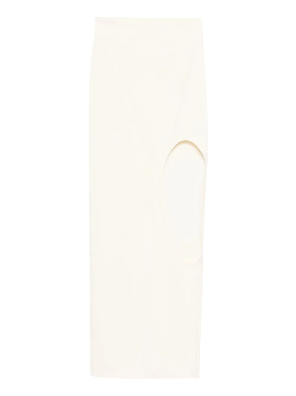 Fusta maxi A.W.A.K.E. Mode Cut-Out-Detail ecru